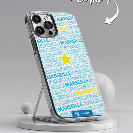 Vidéo Coque foot MARSEILLE OM texte oblique - TEAMCOQUES