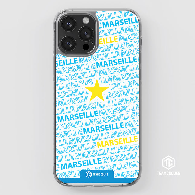 Coque foot MARSEILLE OM texte oblique - TEAMCOQUES
