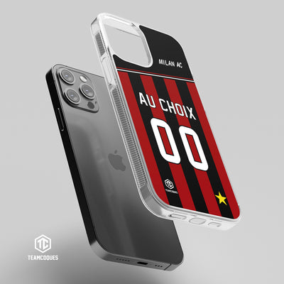 Coque foot MILAN AC personnalisable - TEAMCOQUES