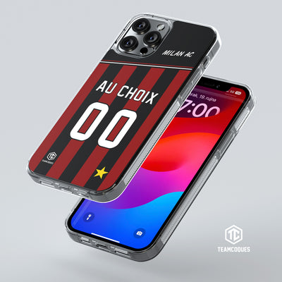 Coque foot MILAN AC personnalisable - TEAMCOQUES