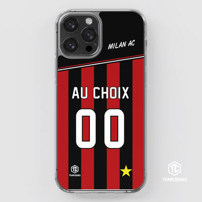 Coque foot MILAN AC personnalisable - TEAMCOQUES