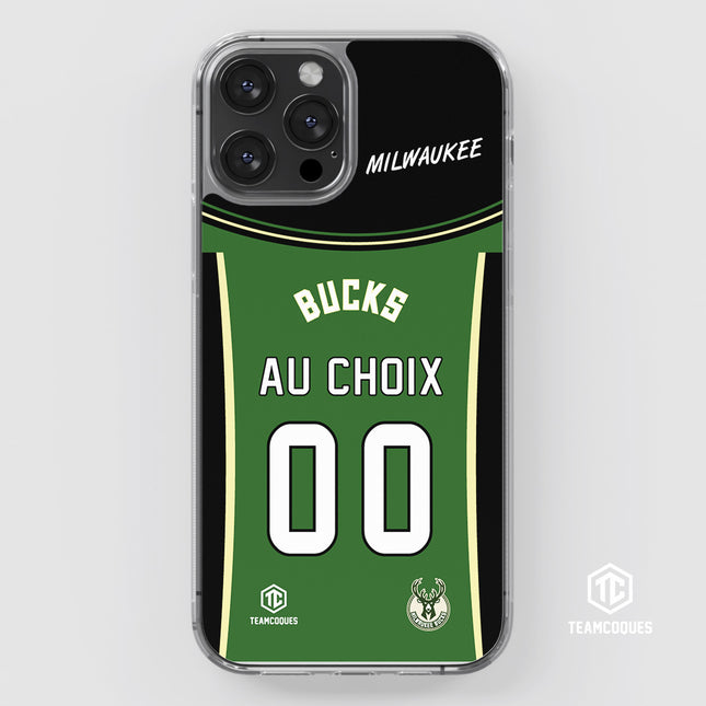 Coque basket NBA MILWAUKEE BUCKS personnalisable - TEAMCOQUES