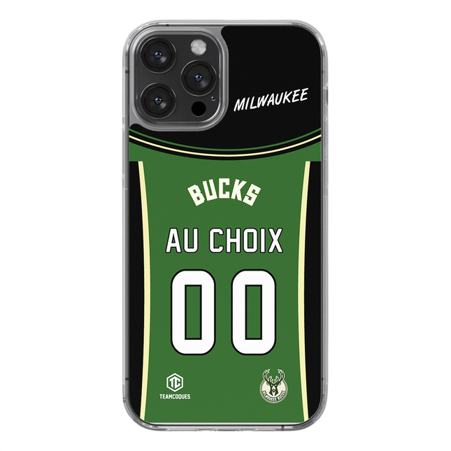 Coque basket NBA MILWAUKEE BUCKS personnalisable - TEAMCOQUES