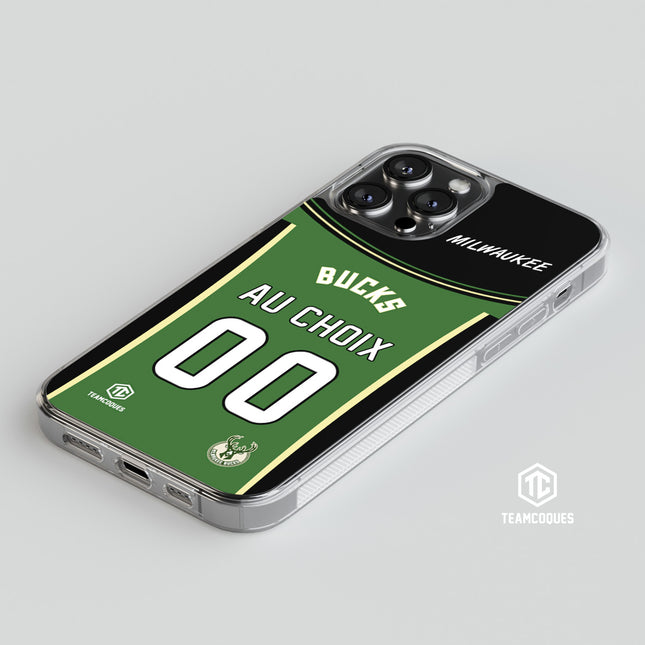 Coque basket NBA MILWAUKEE BUCKS personnalisable - TEAMCOQUES