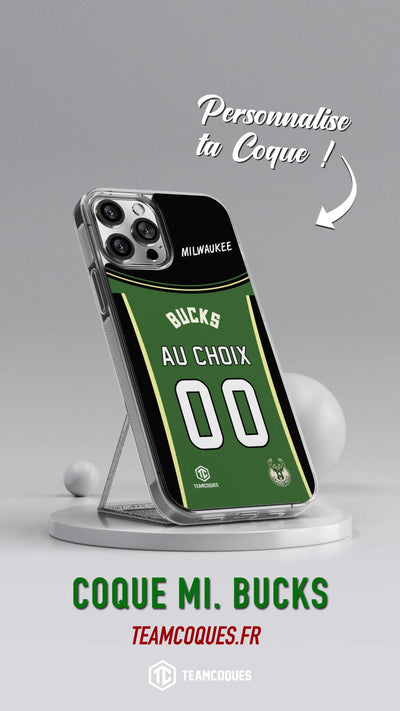 Vidéo Coque basket NBA MILWAUKEE BUCKS personnalisable - TEAMCOQUES