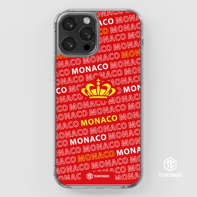Coque foot MONACO ASM texte oblique - TEAMCOQUES