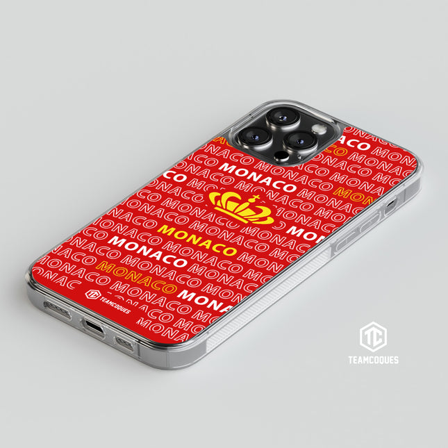 Coque foot MONACO ASM texte oblique - TEAMCOQUES