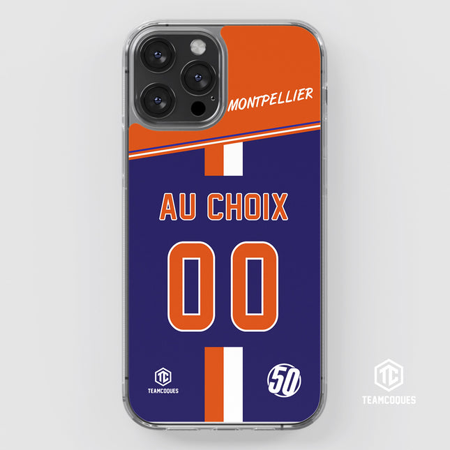Coque foot MONTPELLIER MHSC personnalisable - TEAMCOQUES