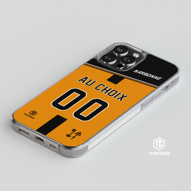 Coque rugby NARBONNE personnalisable - TEAMCOQUES