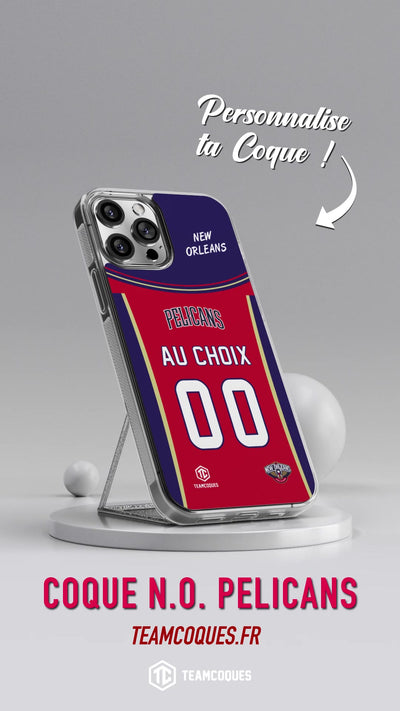 Vidéo Coque basket NBA NEW ORLEANS PELICANS personnalisable - TEAMCOQUES