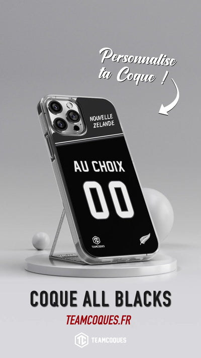 Vidéo Coque rugby NOUVELLE ZELANDE ALL BLACKS personnalisable - TEAMCOQUES