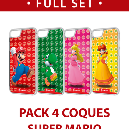 Pack 4 Coques SUPER MARIO 2 - MARIO YOSHI PEACH DAISY - TEAMCOQUES