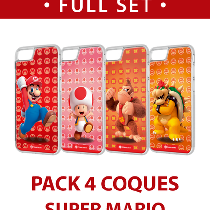 Pack 4 Coques SUPER MARIO 3 - MARIO TOAD DONKEY KONG DK BOWSER - TEAMCOQUES