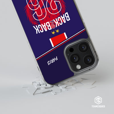 Coque foot PARIS SG COLLECTOR 2026 - CHAMPIONS D'EUROPE - MAILLOT 2 ÉTOILES - CHAMPIONS LEAGUE BACK TO BACK BACK2BACK - TEAMCOQUES