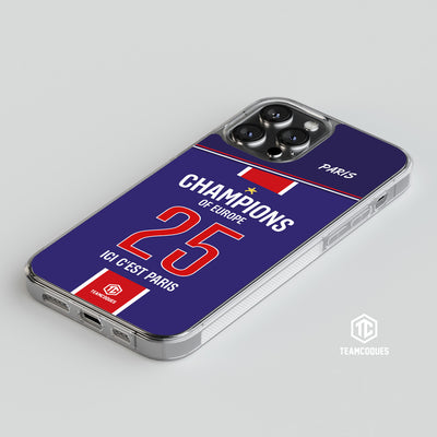 Coque foot PARIS SG PSG COLLECTOR CHAMPIONS D'EUROPE CHAMPIONS LEAGUE 2025 - TEAMCOQUES