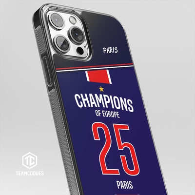 Coque foot PARIS SG COLLECTOR CHAMPIONS D'EUROPE CHAMPIONS LEAGUE 2025 - TEAMCOQUES