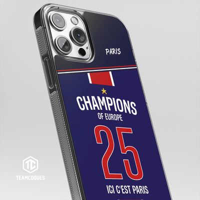 Coque foot PARIS SG PSG COLLECTOR CHAMPIONS D'EUROPE CHAMPIONS LEAGUE 2025 - TEAMCOQUES