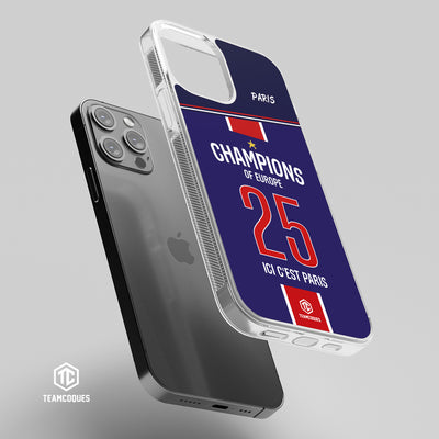 Coque foot PARIS SG PSG COLLECTOR CHAMPIONS D'EUROPE CHAMPIONS LEAGUE 2025 - TEAMCOQUES