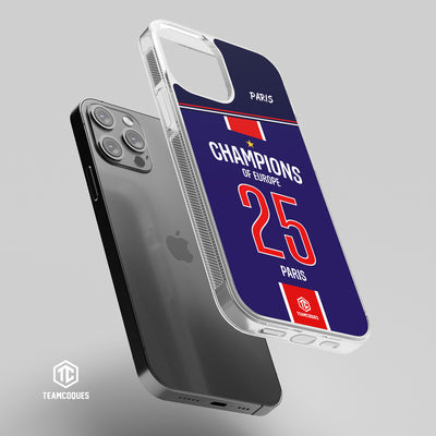 Coque foot PARIS SG COLLECTOR CHAMPIONS D'EUROPE CHAMPIONS LEAGUE 2025 - TEAMCOQUES