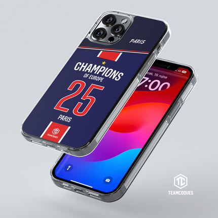Coque foot PARIS SG COLLECTOR CHAMPIONS D'EUROPE CHAMPIONS LEAGUE 2025 - TEAMCOQUES