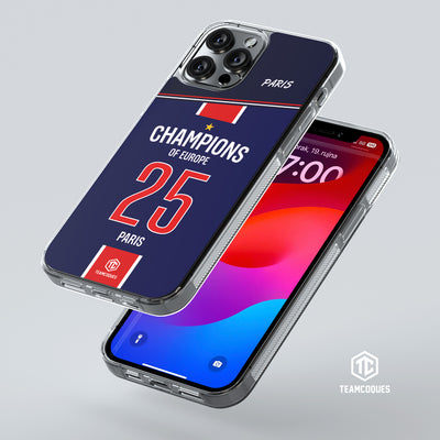 Coque foot PARIS SG COLLECTOR CHAMPIONS D'EUROPE CHAMPIONS LEAGUE 2025 - TEAMCOQUES