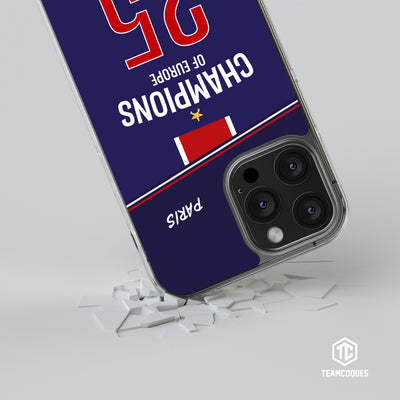 Coque foot PARIS SG PSG COLLECTOR CHAMPIONS D'EUROPE CHAMPIONS LEAGUE 2025 - TEAMCOQUES