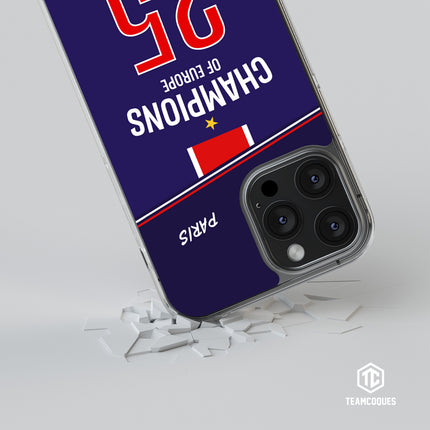 Coque foot PARIS SG COLLECTOR CHAMPIONS D'EUROPE CHAMPIONS LEAGUE 2025 - TEAMCOQUES