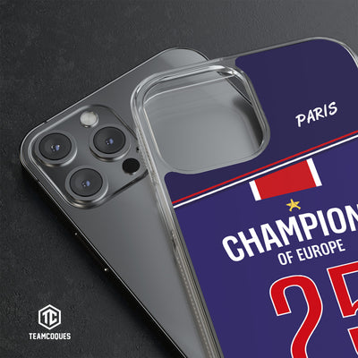 Coque foot PARIS SG PSG COLLECTOR CHAMPIONS D'EUROPE CHAMPIONS LEAGUE 2025 - TEAMCOQUES