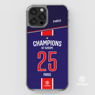 Coque foot PARIS SG COLLECTOR CHAMPIONS D'EUROPE CHAMPIONS LEAGUE 2025 - TEAMCOQUES