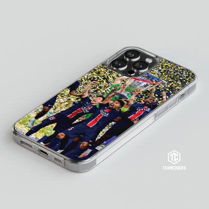 Coque foot PANAME PARIS CHAMPIONS D'EUROPE 2025 MARQUINHOS TROPHEE CHAMPIONS LEAGUE 2 - TEAMCOQUES