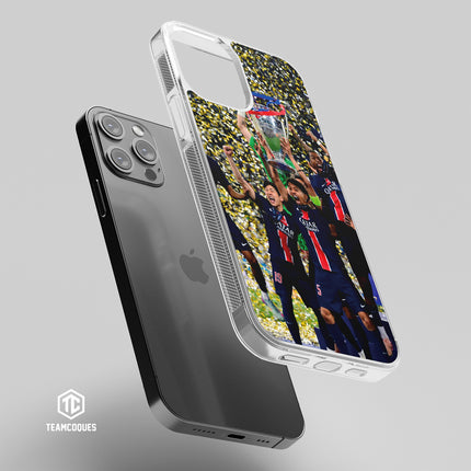 Coque foot PANAME PARIS CHAMPIONS D'EUROPE 2025 MARQUINHOS TROPHEE CHAMPIONS LEAGUE 2 - TEAMCOQUES