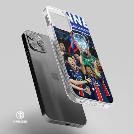 Coque foot PANAME PARIS CHAMPIONS D'EUROPE 2025 MARQUINHOS TROPHEE CHAMPIONS LEAGUE 1 - TEAMCOQUES