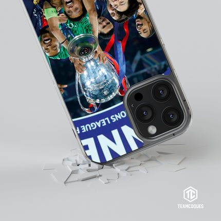Coque foot PARIS SG PSG CHAMPIONS D'EUROPE 2025 MARQUINHOS TROPHEE CHAMPIONS LEAGUE - TEAMCOQUES