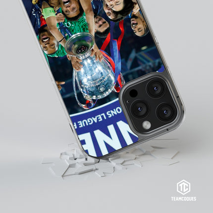 Coque foot PANAME PARIS CHAMPIONS D'EUROPE 2025 MARQUINHOS TROPHEE CHAMPIONS LEAGUE 1 - TEAMCOQUES
