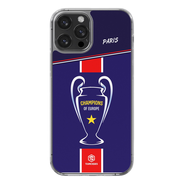 Coque foot PARIS SG COLLECTOR CHAMPIONS D'EUROPE CHAMPIONS LEAGUE 2025 TROPHEE - TEAMCOQUES