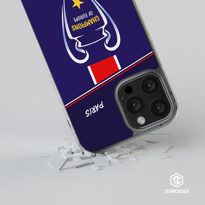 Coque foot PARIS SG COLLECTOR CHAMPIONS D'EUROPE CHAMPIONS LEAGUE 2025 TROPHEE - TEAMCOQUES