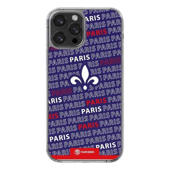 Coque foot PARIS SG texte oblique - TEAMCOQUES