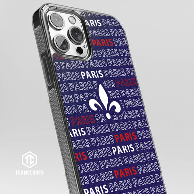 Coque foot PARIS SG PSG texte oblique - TEAMCOQUES