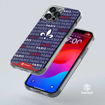 Coque foot PARIS SG PSG texte oblique - TEAMCOQUES