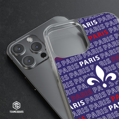 Coque foot PARIS SG PSG texte oblique - TEAMCOQUES