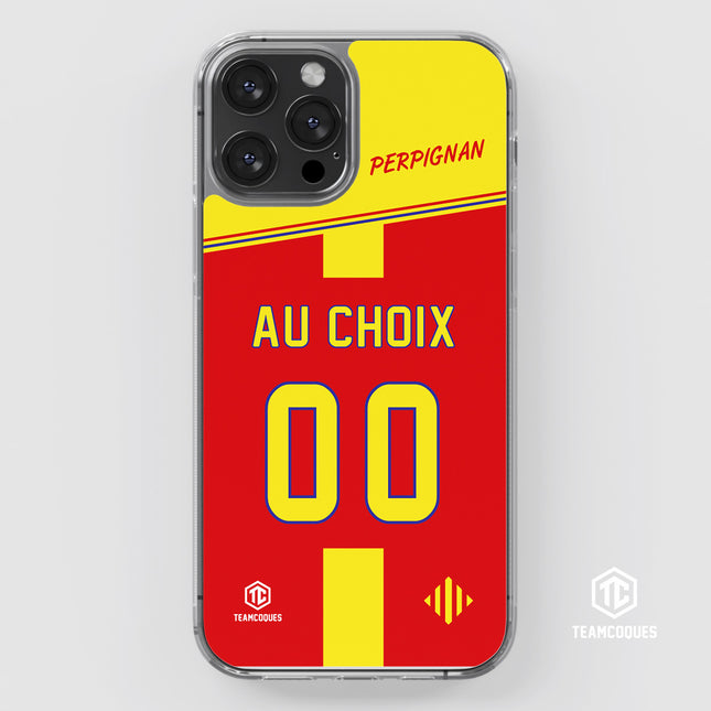 Coque rugby PERPIGNAN personnalisable - TEAMCOQUES