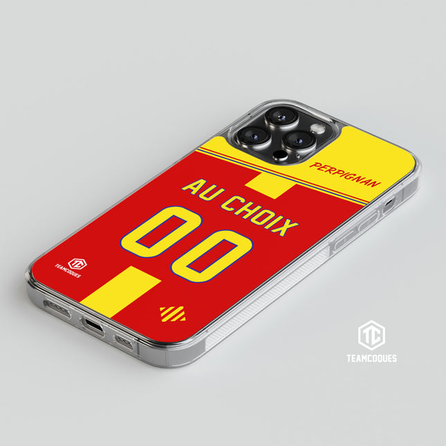 Coque rugby PERPIGNAN personnalisable - TEAMCOQUES