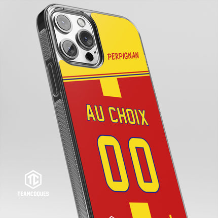 Coque rugby PERPIGNAN personnalisable - TEAMCOQUES