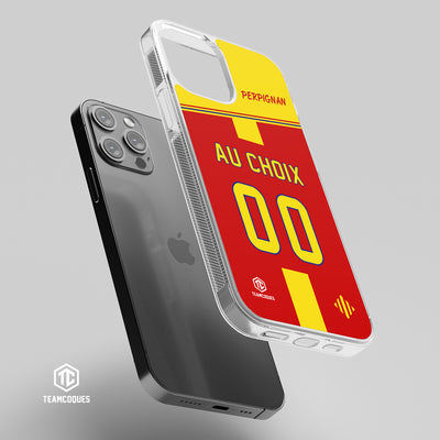 Coque rugby PERPIGNAN personnalisable - TEAMCOQUES