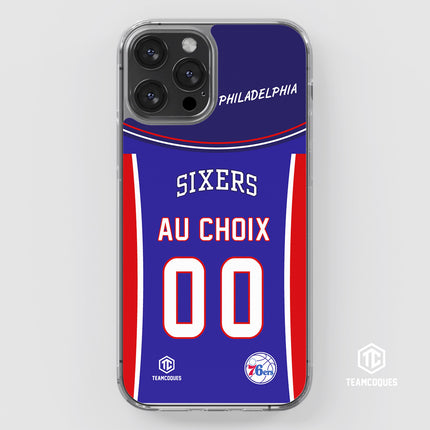 Coque basket NBA PHILADELPHIA 76ERS SIXERS personnalisable - TEAMCOQUES