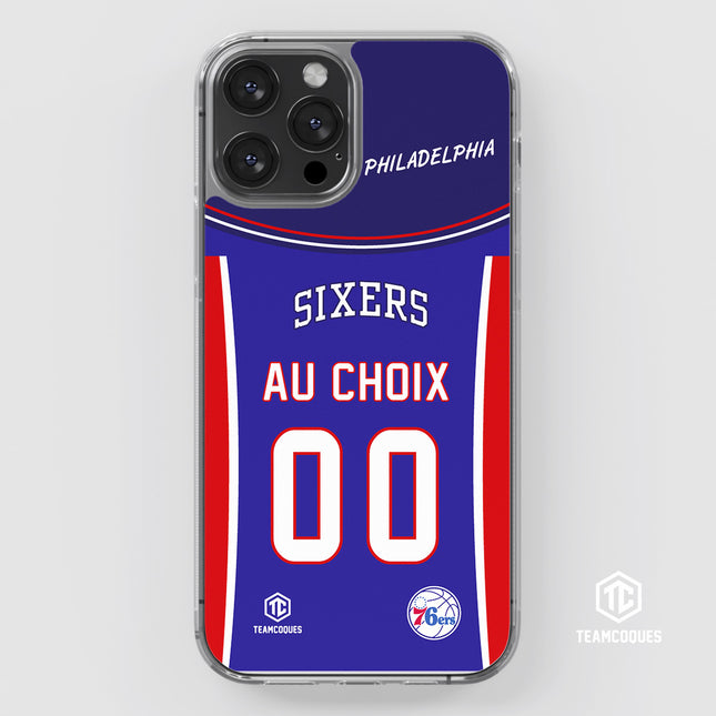 Coque basket NBA PHILADELPHIA 76ERS SIXERS personnalisable - TEAMCOQUES