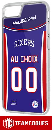 Coque basket NBA PHILADELPHIA 76ERS SIXERS personnalisable - TEAMCOQUES