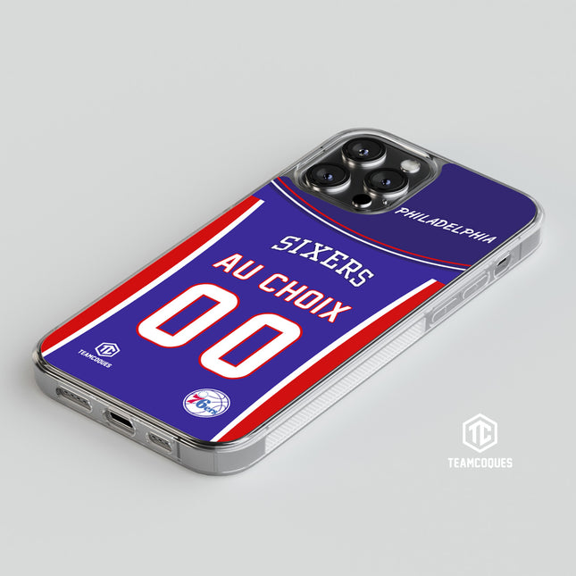 Coque basket NBA PHILADELPHIA 76ERS SIXERS personnalisable - TEAMCOQUES