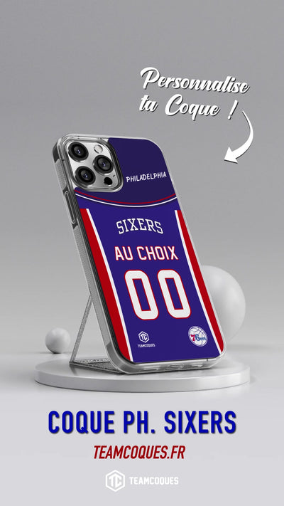 Vidéo Coque basket NBA PHILADELPHIA 76ERS SIXERS personnalisable - TEAMCOQUES