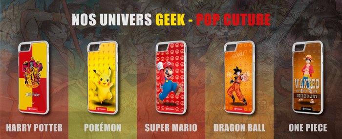 TEAMCOQUES - Coques de smartphones univers Geek Pop Culture Manga - Harry Potter Pokémon Super Mario Dragon Ball DBZ One Piece - idée cadeau iPhone